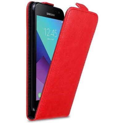 Afbeelding van Cadorabo Hoesje geschikt voor Samsung Galaxy XCover 3 in APPEL ROOD Beschermhoes flip design Case Cover met magnetische sluiting