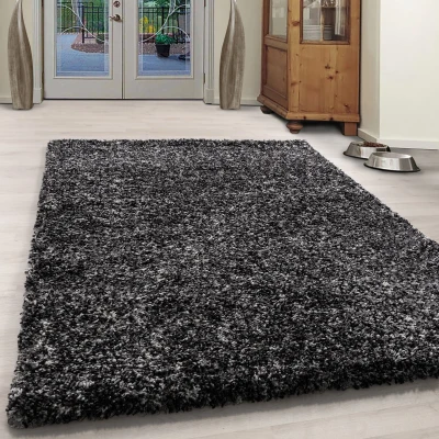 Afbeelding van Rainbow Soft Shaggy Hoogpolig Vloerkleed Antraciet 80x250 cm