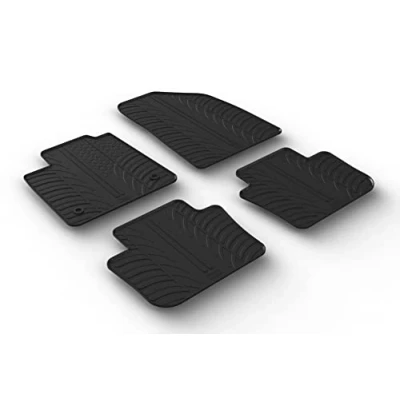 Afbeelding van Gledring 0762 Vloermatset Rubber voor en achter 4 zwart
