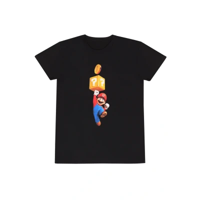 Afbeelding van Henry Tiger Super Mario BROS COIN Tshirt print, Heren, Maat: Medium, Black