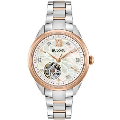 Afbeelding van Bulova Sutton horloge dames Bicolor Rosé diameter 34 mm roestvrij staal