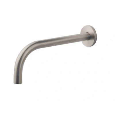 Afbeelding van Wiesbaden SLIM 18mm uitloop rond 20cm 1/2&quot; geborsteld staal
