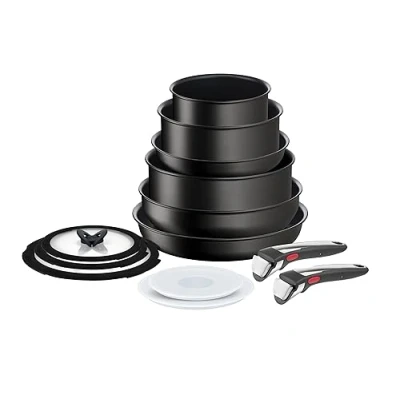 Afbeelding van Tefal Ingenio pannenset, 13 delig, pannen, wok, afneembare handgrepen, deksel, inductie, antiaanbaklaag, stapelbaar, gemaakt in Frankrijk, Unlimited On L3959243