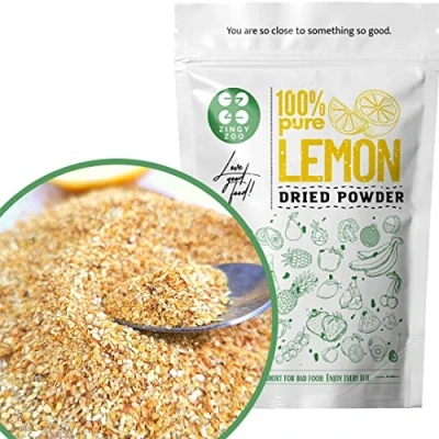 Afbeelding van gedroogd citroenpoeder 100% natuurlijk fruit de citroen gedroogde van ganzen zitronen Dried fruitpoeder decoratie (grof poeder)