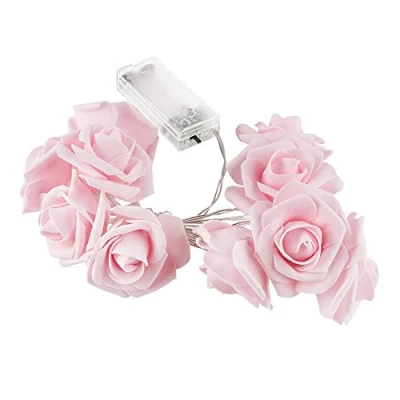 Afbeelding van Ideen mit Herz Led lichtsnoer, roze, 10 leds, warmwit, met timerfunctie (6 uur aan, 18 uit) (roze)