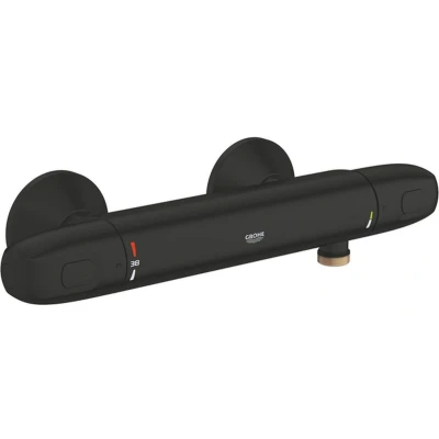 Afbeelding van Grohe Grohtherm 1000 douchemengkraan thermostatisch cooltouch matt black