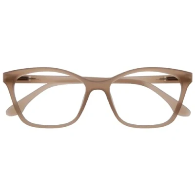 Image de OPULIZE KAT Lunettes de lecture Monture élégante œil chat Hommes et femmes Charnières à ressort R59, Taupe mat, +1.50 Dioptrías