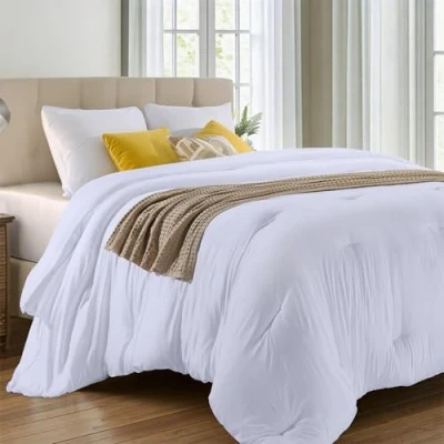 Afbeelding van Utopia Bedding Alternatief donzen dekbed Voor het hele jaar Microvezel met hoeklussen machinewasbaar tweepersoonsbed, wit