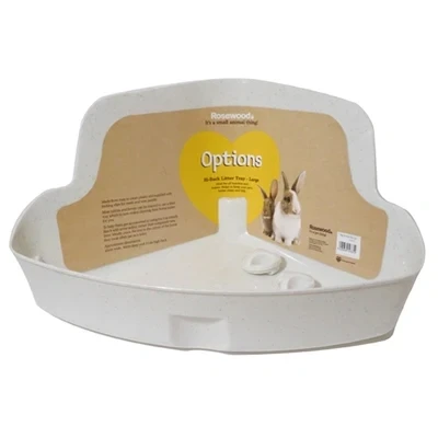 Afbeelding van Rosewood Konijnentoilet Hoek Large Creme 42X30X21 CM