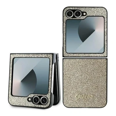 Afbeelding van Guess GUHCZF6HGGSHD Z Flip6 F741 goud/goud 4G Glitter Script