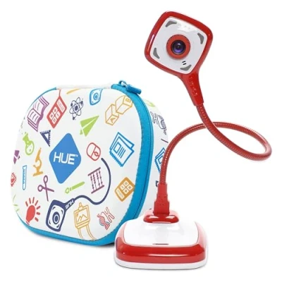 Afbeelding van HUE HD Pro: documentviewer en flexibele USB videoconferentiecamera (rood) met draagtas (wit)