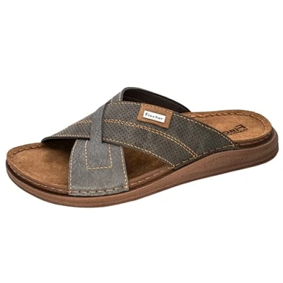 Afbeelding van Fischer Slide Heren Slippers Grijs Maat 45
