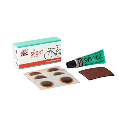 Image de Kit reparation chambre a air tip top tt04 sport boite (6 patchs f0 15mm + colle 3g papier ponce) avec notice (5060045)