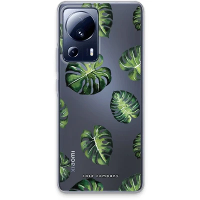 Afbeelding van Case Company® hoesje geschikt voor Xiaomi 13 Lite Tropische bladeren Soft Cover Telefoonhoesje Bescherming aan alle Kanten en Schermrand