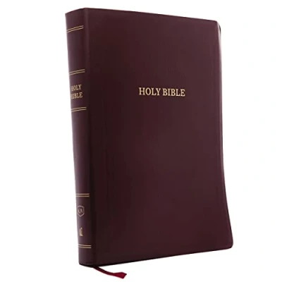 Afbeelding van KJV, Reference Bible, Super Giant Print, LeatherLook, Burgundy, Red Letter Edition