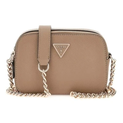Afbeelding van Guess Noelle Crossbody Camera Schoudertas, Dames, Maat: One Size, Dark taupe