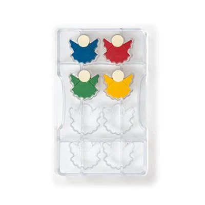 Afbeelding van Chocolademal Engel (8x) 4x3,8 cm