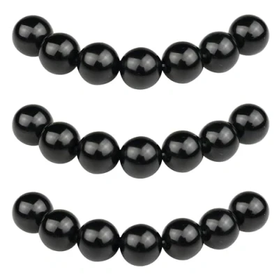 Afbeelding van MJDCB 35 stuks 10 mm natuurlijke ronde obsidiaan kralen voor het maken van sieraden, armbanden, halskettingen