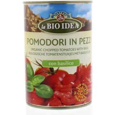 Afbeelding van La Bio Idea Tomatenstukjes Basilicum 400GR