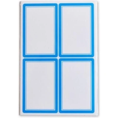 Afbeelding van Soho Schooletiketten 35 X 52 Mm Wit/blauw 5 Vellen à 4 Stuks