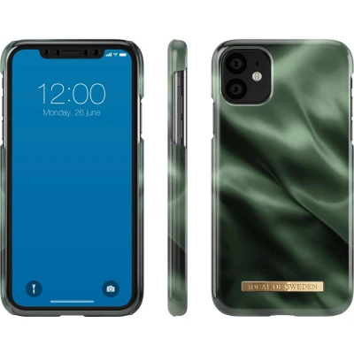 Afbeelding van iDeal of Sweden Fashion Case Emerald Satin iPhone 11/XR
