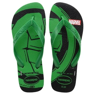 Afbeelding van Havaianas Top Marvel Logomania, uniseks slippers, Zwart Patria Groen