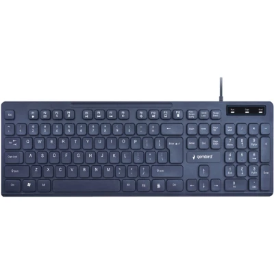 Afbeelding van Multimedia toetsenbord zwart USB US Layout