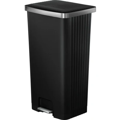 Afbeelding van EKO Hana 2 Pedaalemmer 90 liter Plastic RVS Zwart Softclose