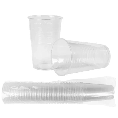 Image de HEKU Lot de 50 gobelets jetables transparents 0,3 l En polypropylène Idéal pour les fêtes et événements