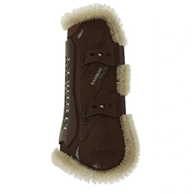 Afbeelding van Kentucky Peesbeschermers Bamboo Elastic Vegan Sheepskin Bruin S