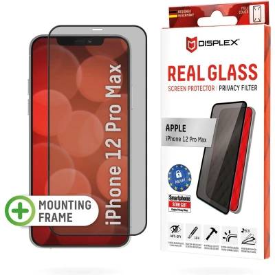 Afbeelding van Displex Privacy Glass FC + Frame screenprotector voor iPhone 12 Pro Max transparant
