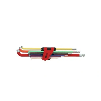 Afbeelding van KS Tools 151.4560 Inbus Haakse schroevendraaierset 1.5 mm, 2 2.5 3 4 5 6 8 10 mm 9 delig