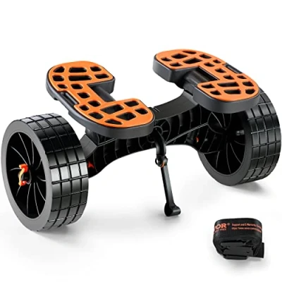 Afbeelding van VEVOR Kajakwagen, 145 kg, transportwagen, kano, afneembaar, met volledige wielen, 25,4 cm, verstelbare breedte, antislip steunvoet voor kajaks, kano&#039;s, peddelplanken, drijvende matten, boten