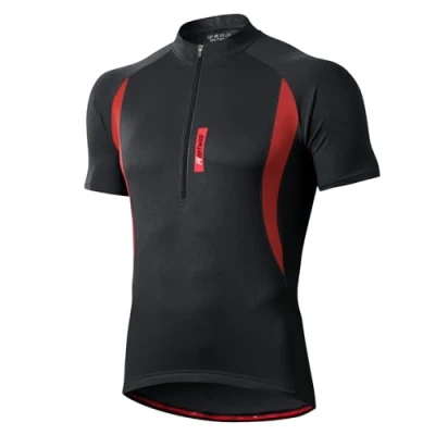 Afbeelding van MEETWEE Fietsshirt voor heren, met korte mouwen en lange mouwen, ademend, sneldrogend, wielrennen