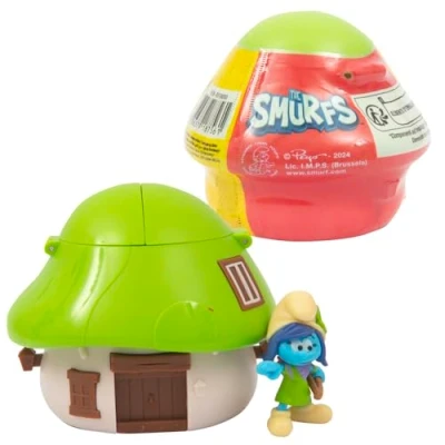 Afbeelding van Les Smurfen, Huis met 1 figuur, 5,5 cm, storm, voor kinderen vanaf 3 jaar, PUF385