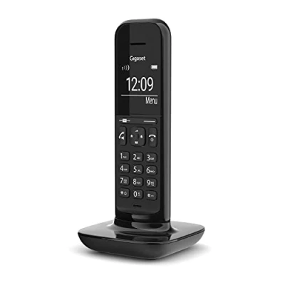 Afbeelding van Gigaset Hello HX Design draadloze telefoon voor router en DECT basis handsfree functie groot scherm adresboek tot 150 ingangen eenvoudige navigatie, zwart