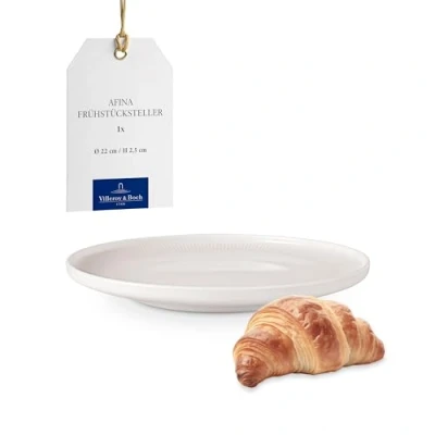 Afbeelding van Villeroy &amp; Boch Afina Ontbijtbord 22 Cm Gebroken Wit