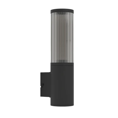 Afbeelding van EGLO Salle Wandlamp Buiten E27 31 cm Smoke Zwart