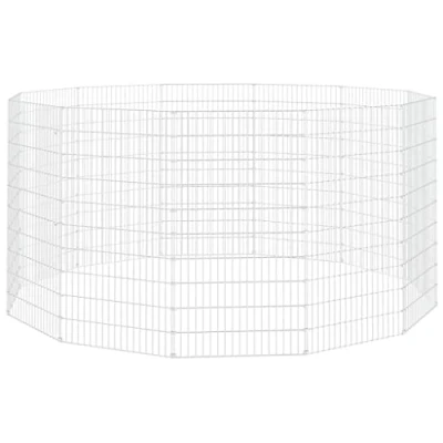 Afbeelding van vidaXL Konijnenkooi met 12 panelen 54x100 cm gegalvaniseerd ijzer
