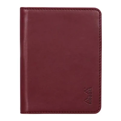 Afbeelding van RHODIA 211008C boekje met klembord en documentenhouder nr. 11 wijnlelie voor notitieblokken of notitieboeken in A7 formaat (7,4 x 10,5 cm) hoogwaardig Italiaans kunstleer