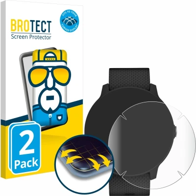 Afbeelding van BROTECT Screenprotector voor Garmin vivoactive 3 Music Folie Beschermfolie transparant volledig dekking (2 Stuks)