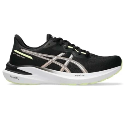 Afbeelding van Asics GT1000 13 Hardloopschoenen voor op de weg, Dames, Maat: 40.5, Black/breeze Textiel/ synthetisch