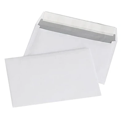 Afbeelding van OFFICE PRODUCTS HK C6 162 x 229 mm 1000 enveloppen met siliconen band, wit, 114 mm, 80 g/m², g/m²