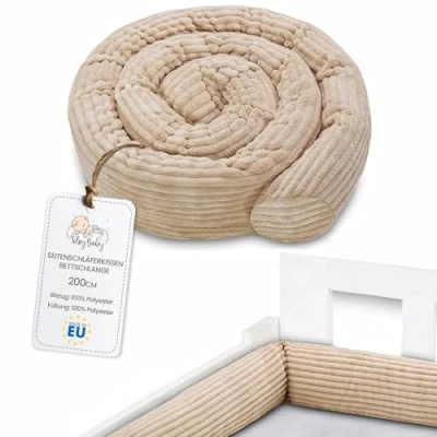 Afbeelding van Kussen voor zijslapers, katoenen lichaamskussen 200 cm, lang slaapkussen, nekkussen, beige C