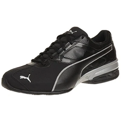Afbeelding van Puma Tazon 6 FM Trainingsschoen, Heren, Maat: 44.5, black/puma silver Imitatieleer/ textiel