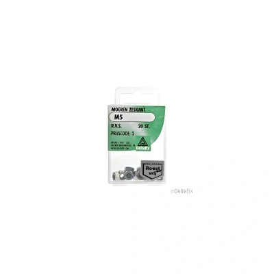 Afbeelding van Deltafix Moeren zeskant R.V.S. M5 20 stuks