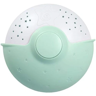 Afbeelding van First Aid Only Babynachtlampje met sterrenprojector en muziekdoos kinderliedjes natuurlijke geluiden, mintgroen P 10034