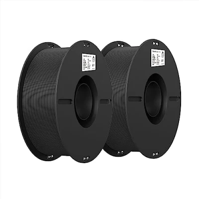 Afbeelding van Creality Ender PLA filament Value Pack (zwart + zwart), 2 kg spoel 1,75 mm, duurzaam, voor 3D printers, Neatly Wound vloeibare print, geen verstopping en vervorming