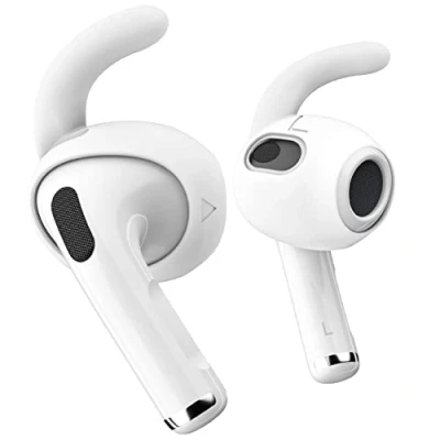 Afbeelding van Keybudz EarBuddyz siliconen hoofdtelefoon voor Apple AirPods 3, oordopjes, accessoires, oorhaak, antislip, sport, wit, maat M