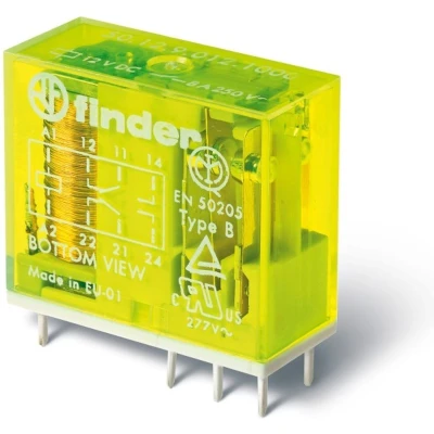 Afbeelding van Finder 50.12.9.024.1000 Printrelais 24 V/DC 8 A 2x wisselcontact 1 stuk(s)
